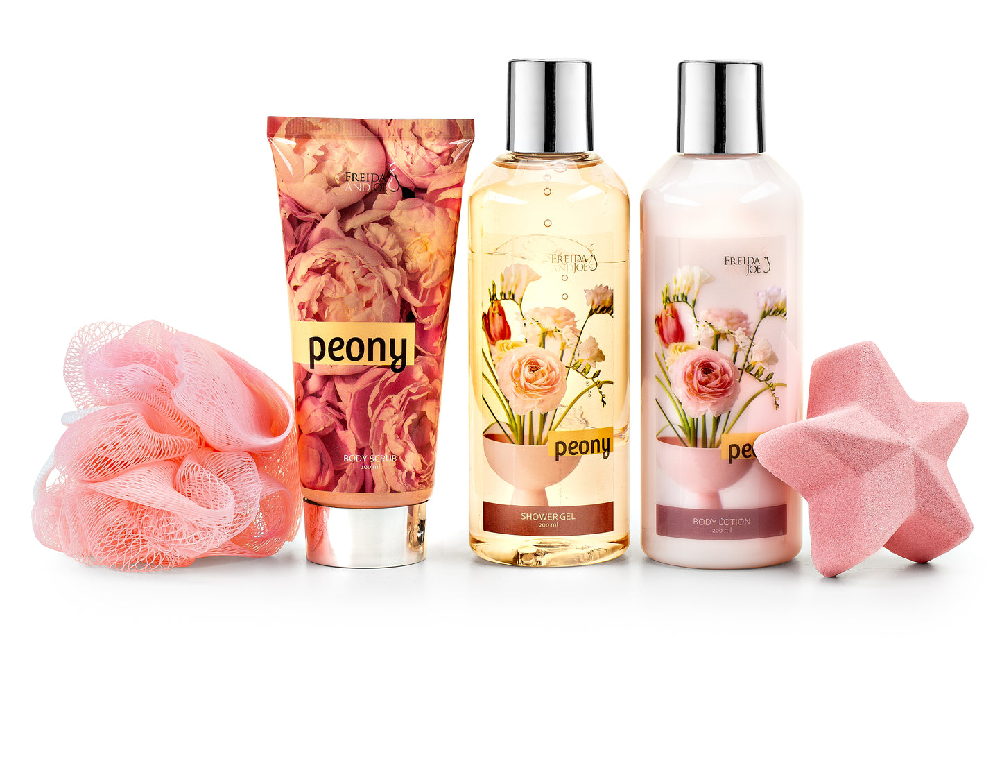 Peony Spa Gift Box – Mother's Day Spa Gift Basket for Mom, Luxury Bath & Body Set, Peony Scented Self Care Kit