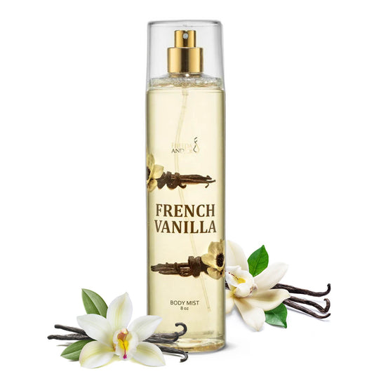 French Vanilla Fragrance Body Mist in 8oz Spray Bottle