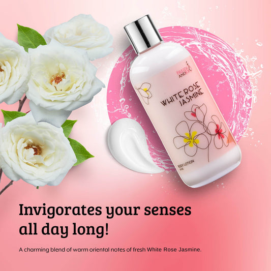 White Rose Jasmine Fragrance Body Lotion in 10oz Bottle