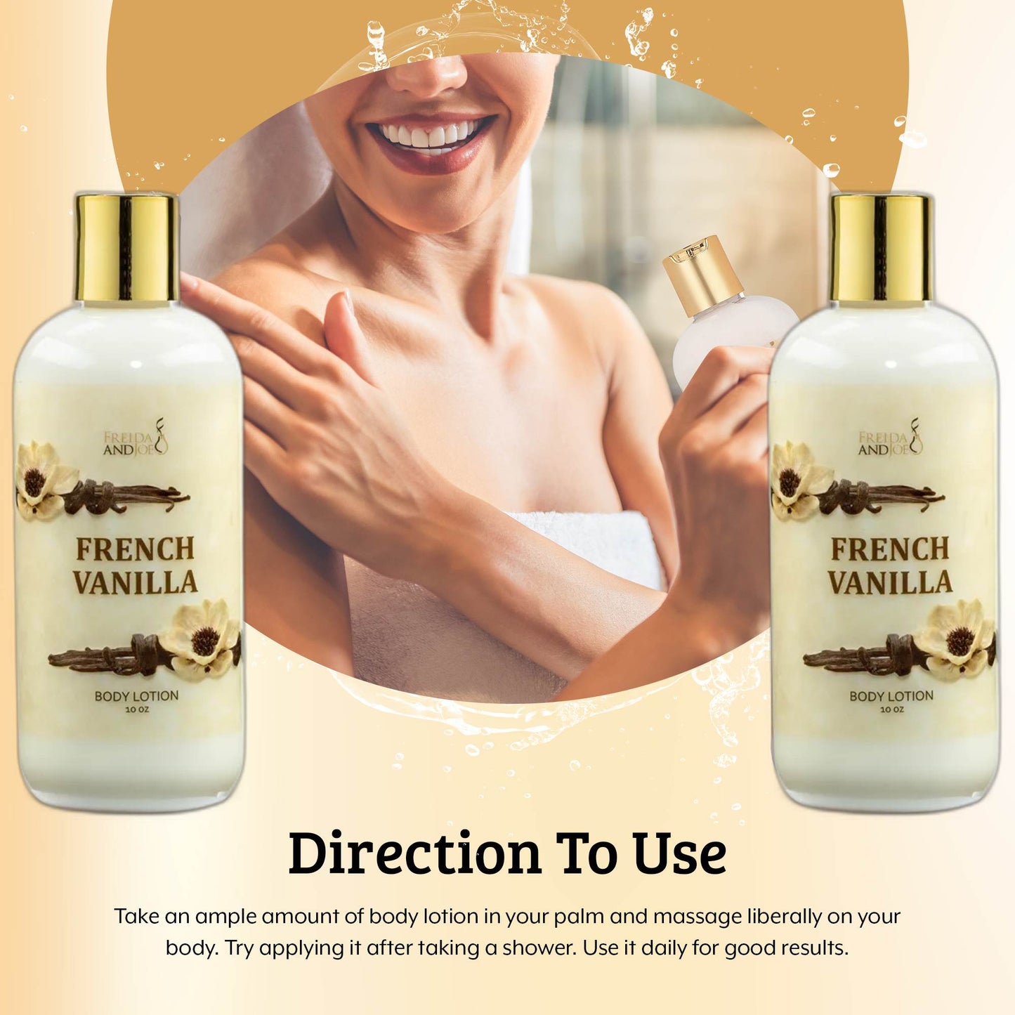 French Vanilla Fragrance Body Lotion in 10oz Bottle