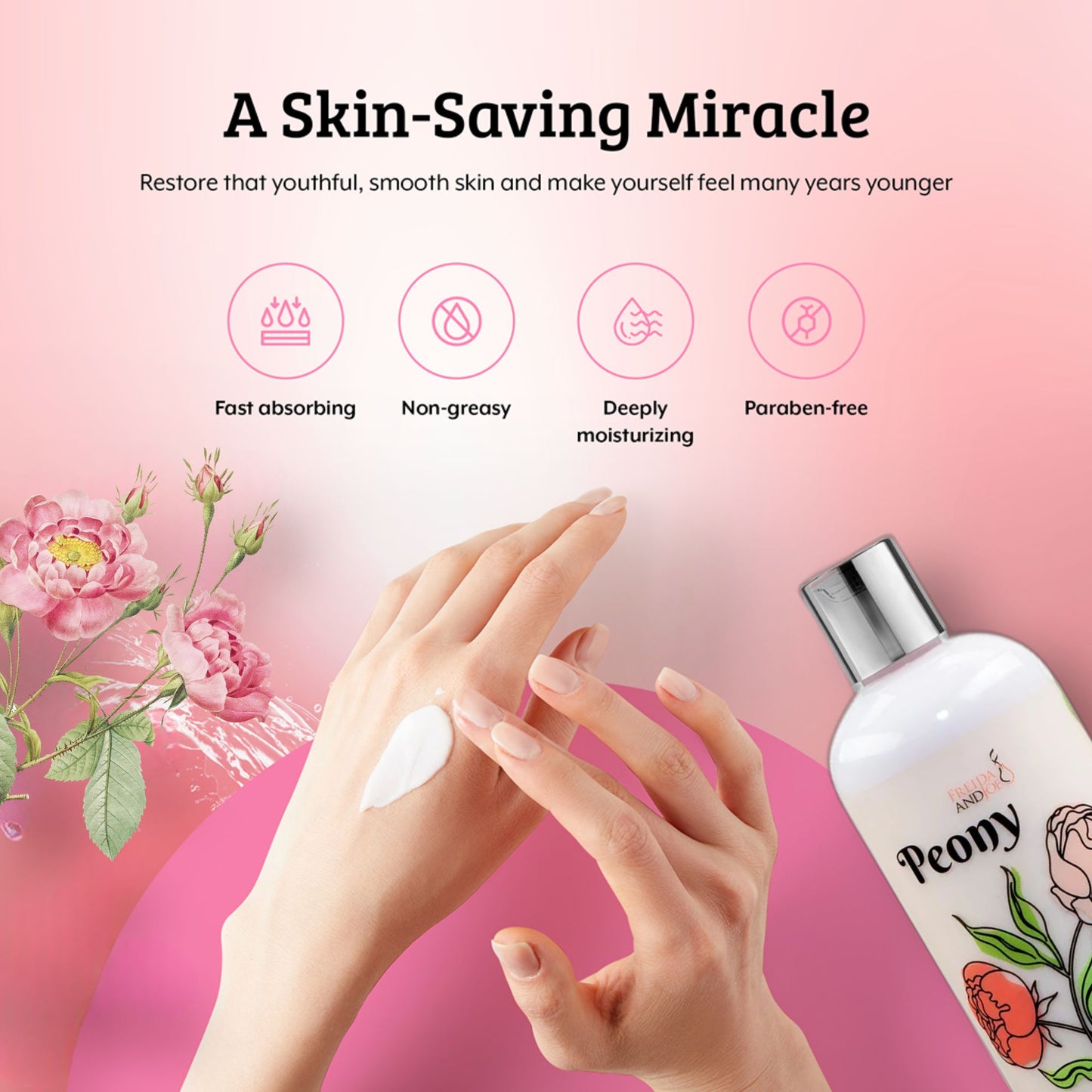 Peony Fragrance Body Lotion in 10oz Bottle