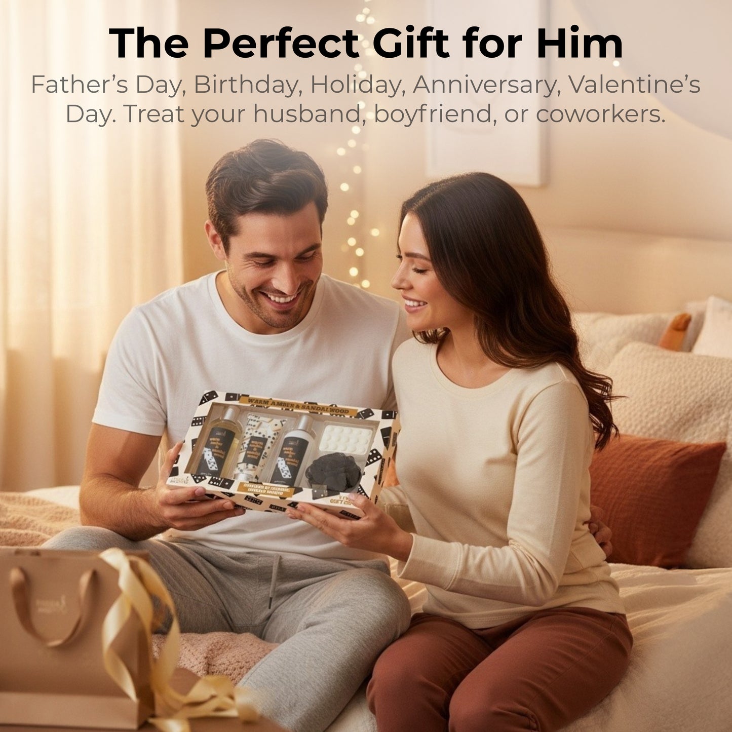 Warm Woody & Sandalwood Gift Box - 5piece Bath and Body Collection