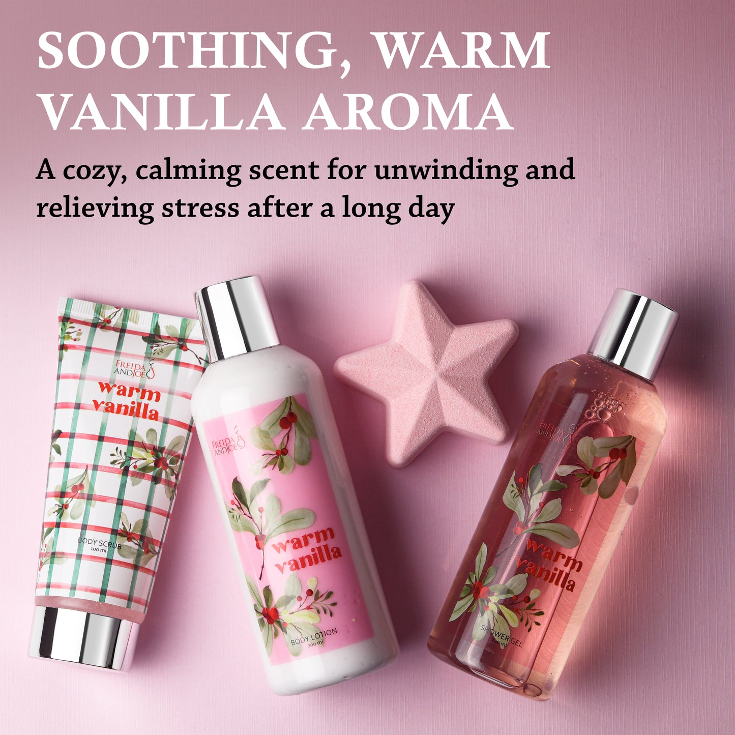 Warm Vanilla Fragrance 5-Piece Bath and Body Gift Box