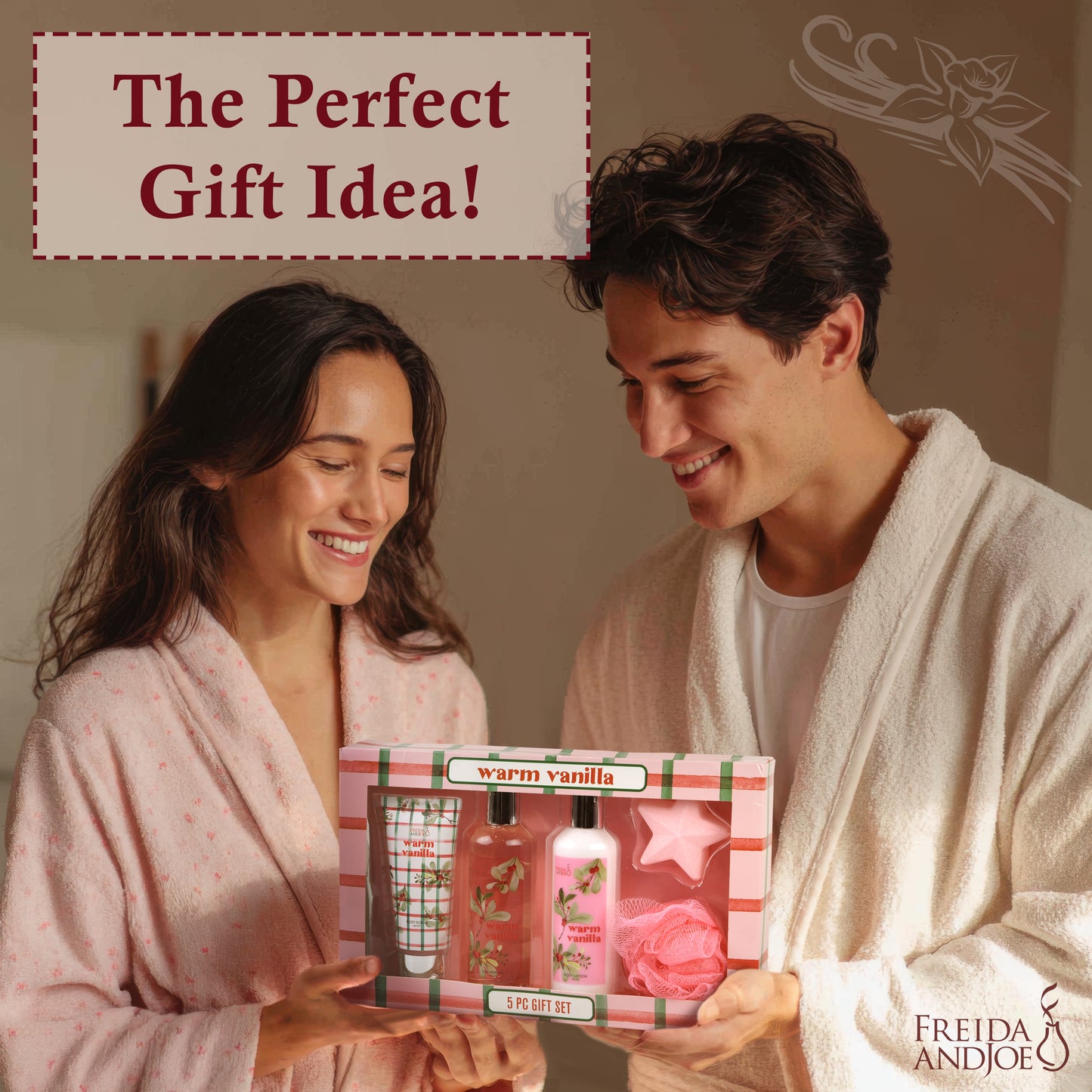 Warm Vanilla Fragrance 5-Piece Bath and Body Gift Box