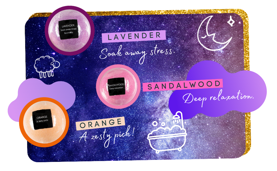 Sweet Dreams 6 pcs Bath Bomb Spa Gift Set
