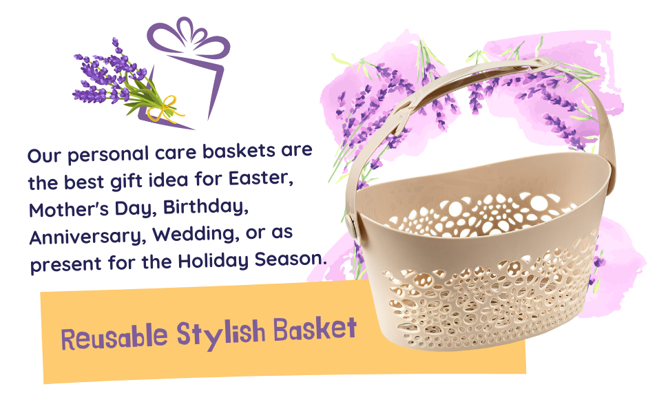 Lavender Bath & Body Spa Gift Set Basket