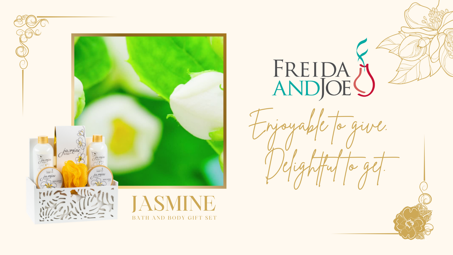 Jasmine Bath & Body Gift Set in White Tissue Box