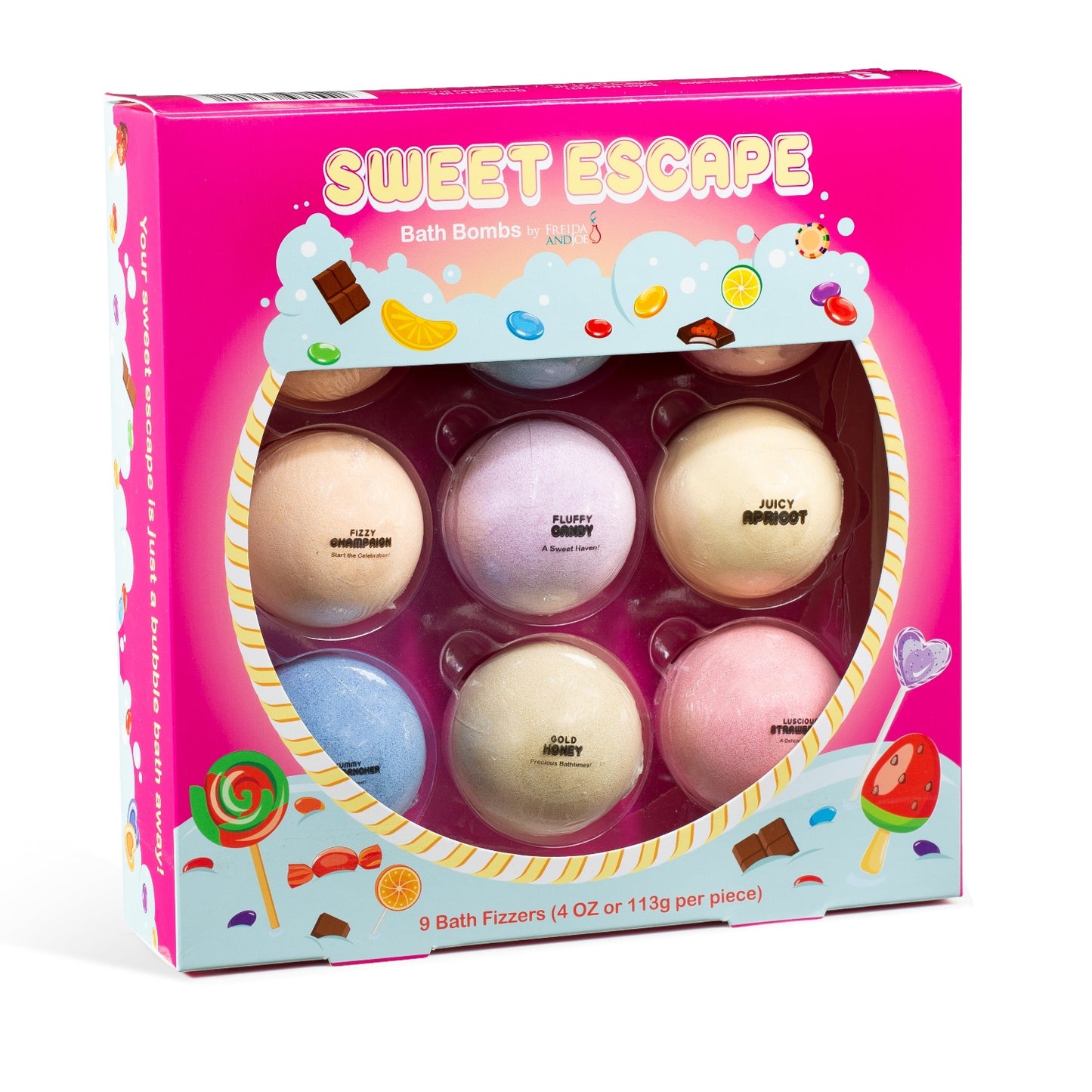 Sweet Escape 9pcs Bath Bomb Spa Gift Set