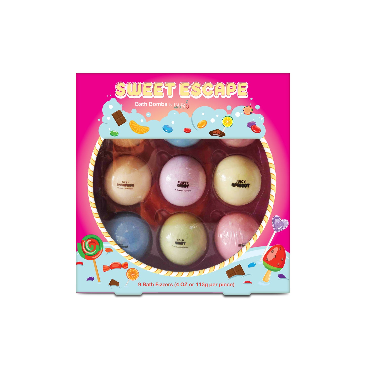 Sweet Escape 9pcs Bath Bomb Spa Gift Set