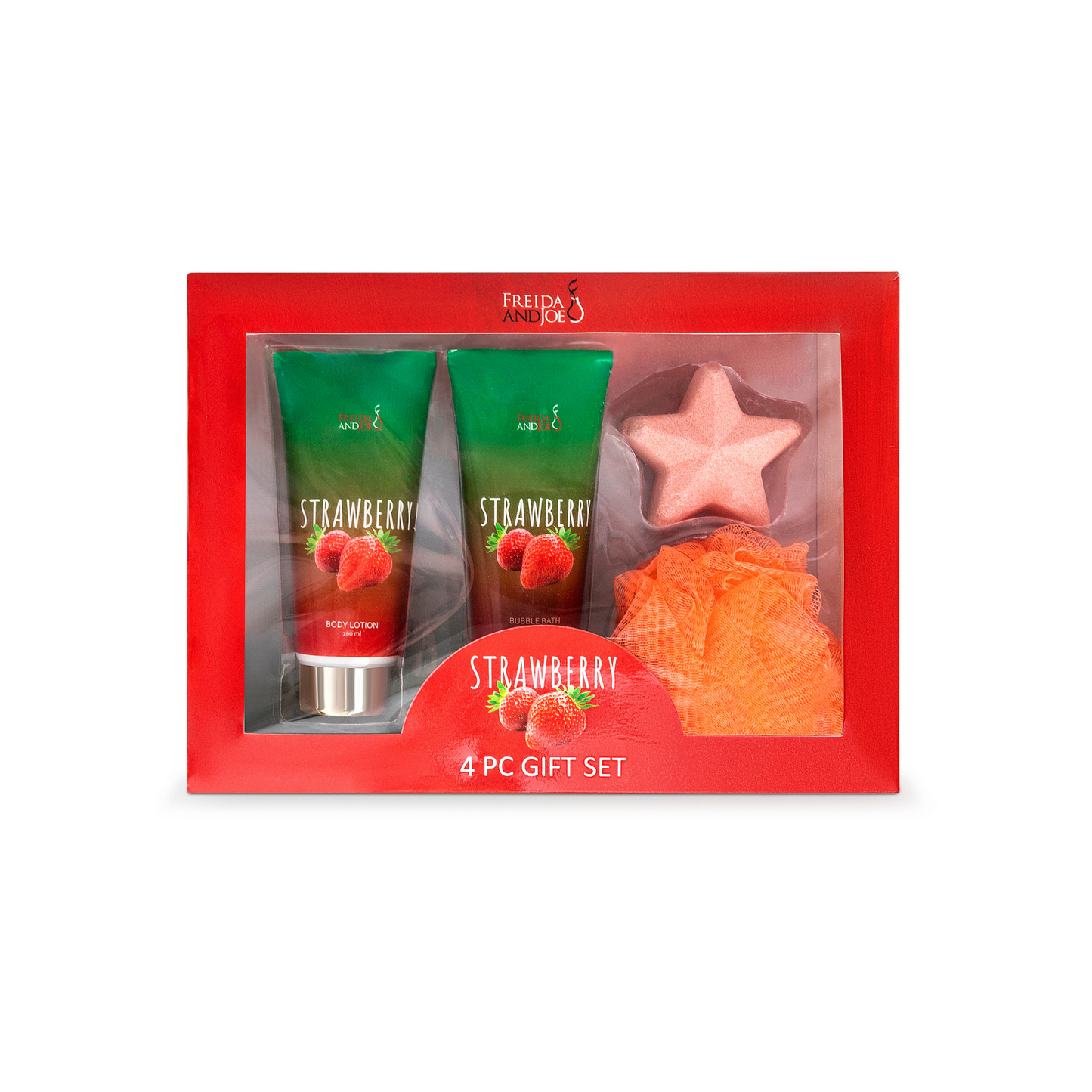 Strawberry Fragrance 4-Piece Bath and Body Gift Box