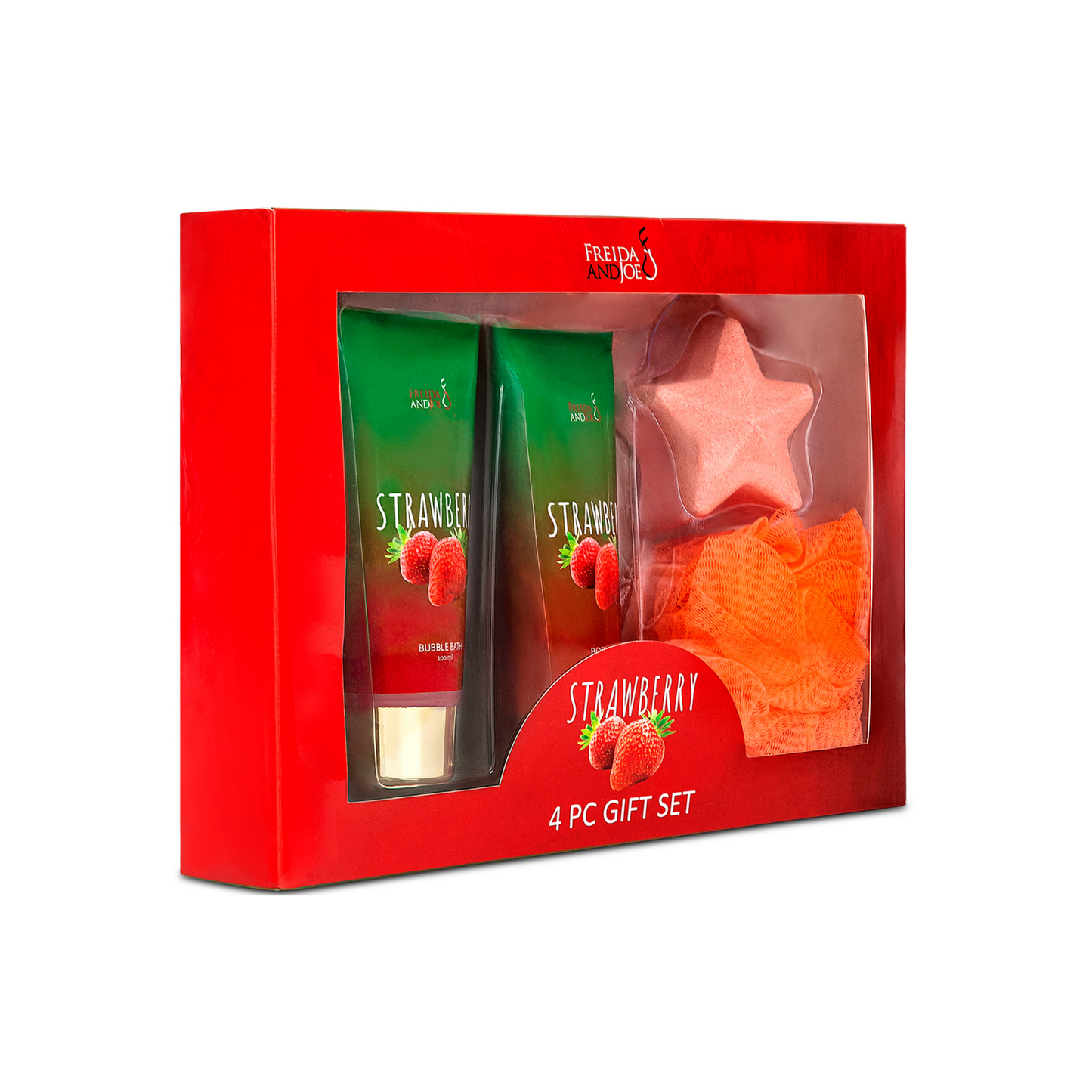 Strawberry Fragrance 4-Piece Bath and Body Gift Box