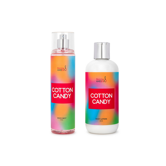 Cotton Candy Fragrance 10oz Body Lotion and 8oz Body Mist Spray Bundle