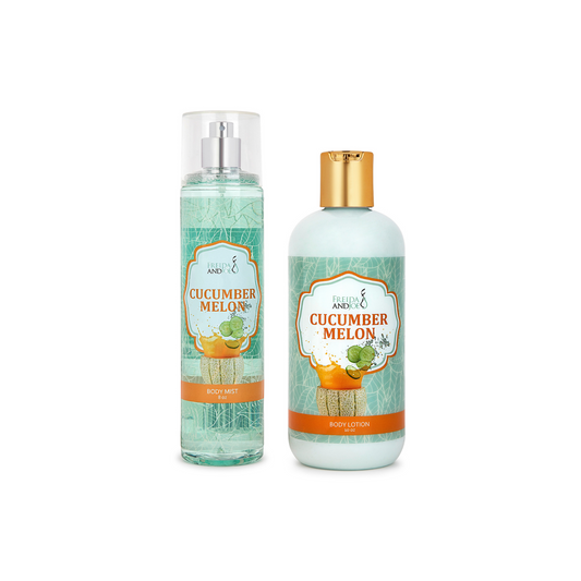 Cucumber Melon Fragrance 10oz Body Lotion and 8oz Body Mist Spray Bundle