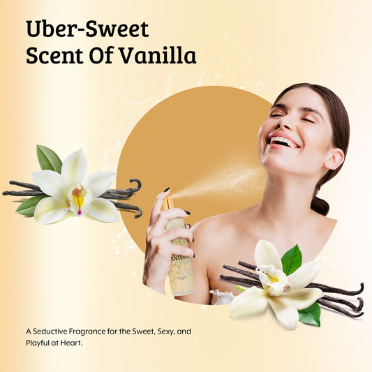Warm Vanilla Fragrance Body Mist in 8oz Spray Bottle