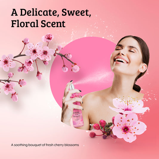 Japanese Cherry Blossom Fragrance Body Mist in 8oz Spray Bottle