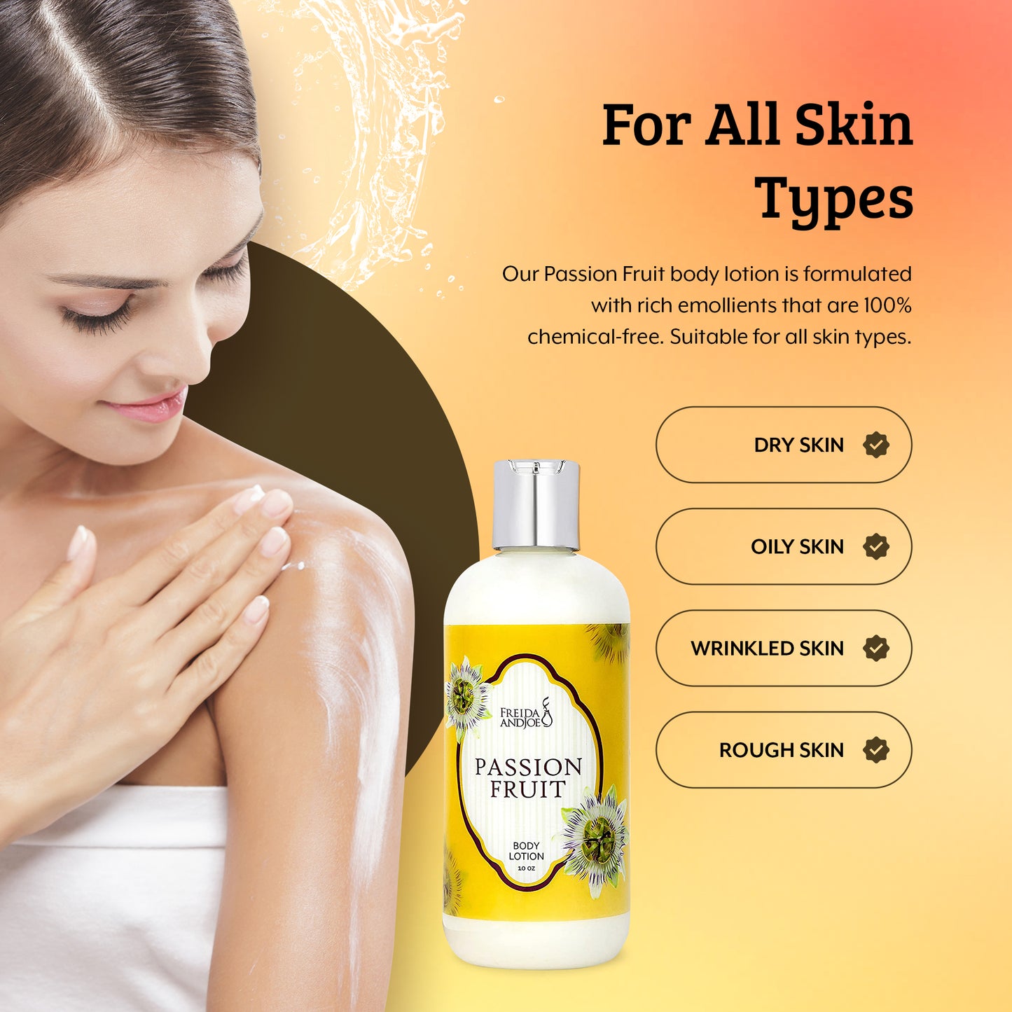 Passion Fruit Fragrance Body Lotion in 10oz Bottle