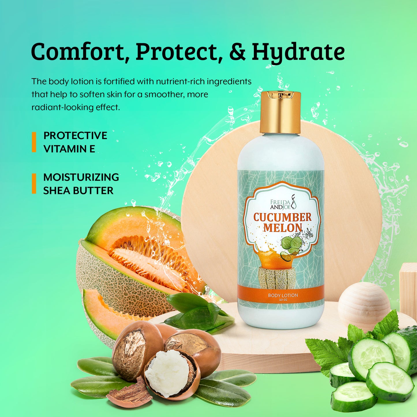 Cucumber Melon Fragrance Body Lotion in 10oz Bottle