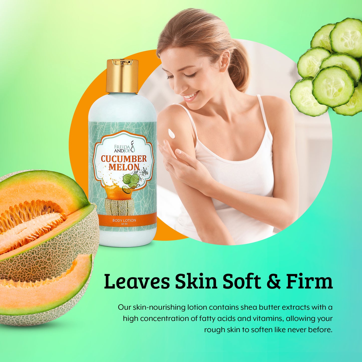 Cucumber Melon Fragrance Body Lotion in 10oz Bottle