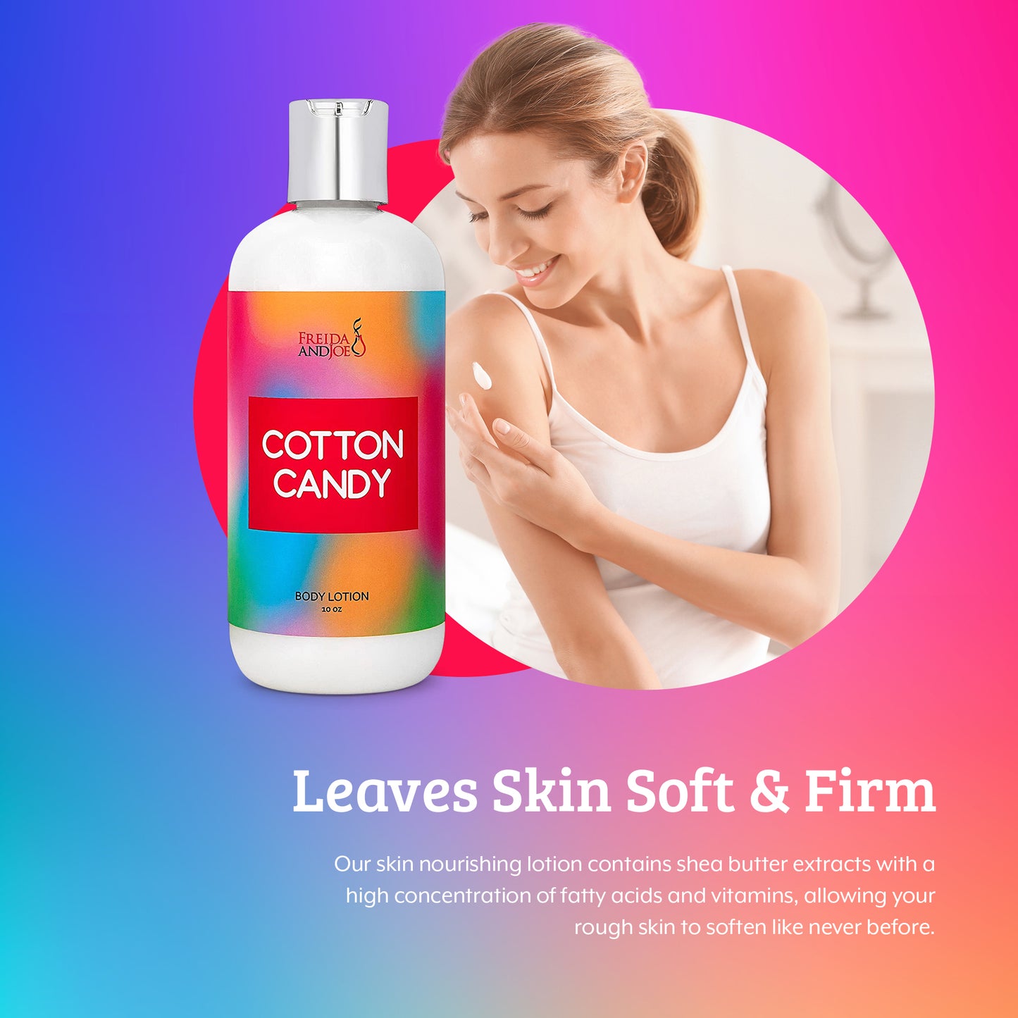 Cotton Candy Fragrance Body Lotion in 10oz Bottle