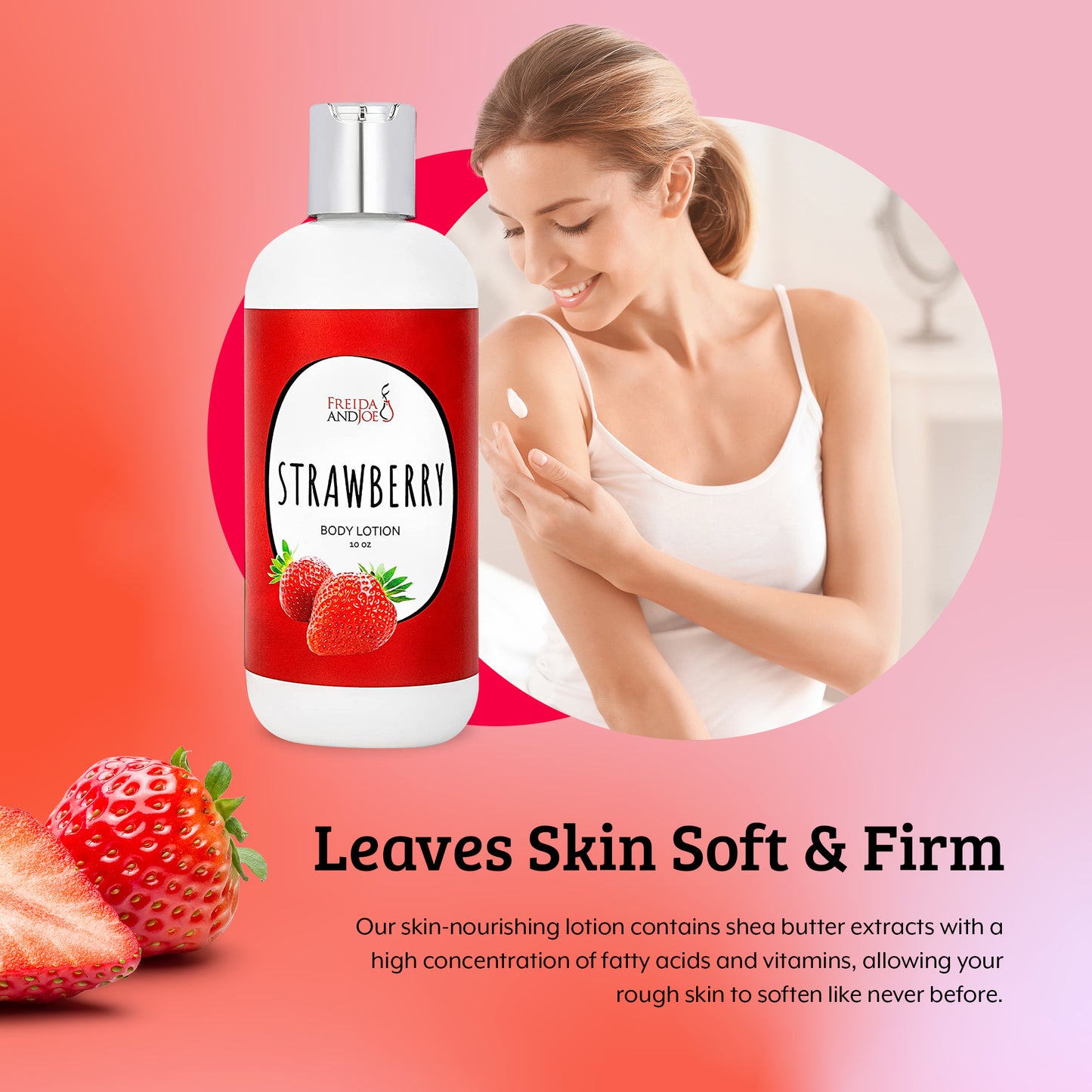 Strawberry Fragrance Body Lotion in 10oz Bottle