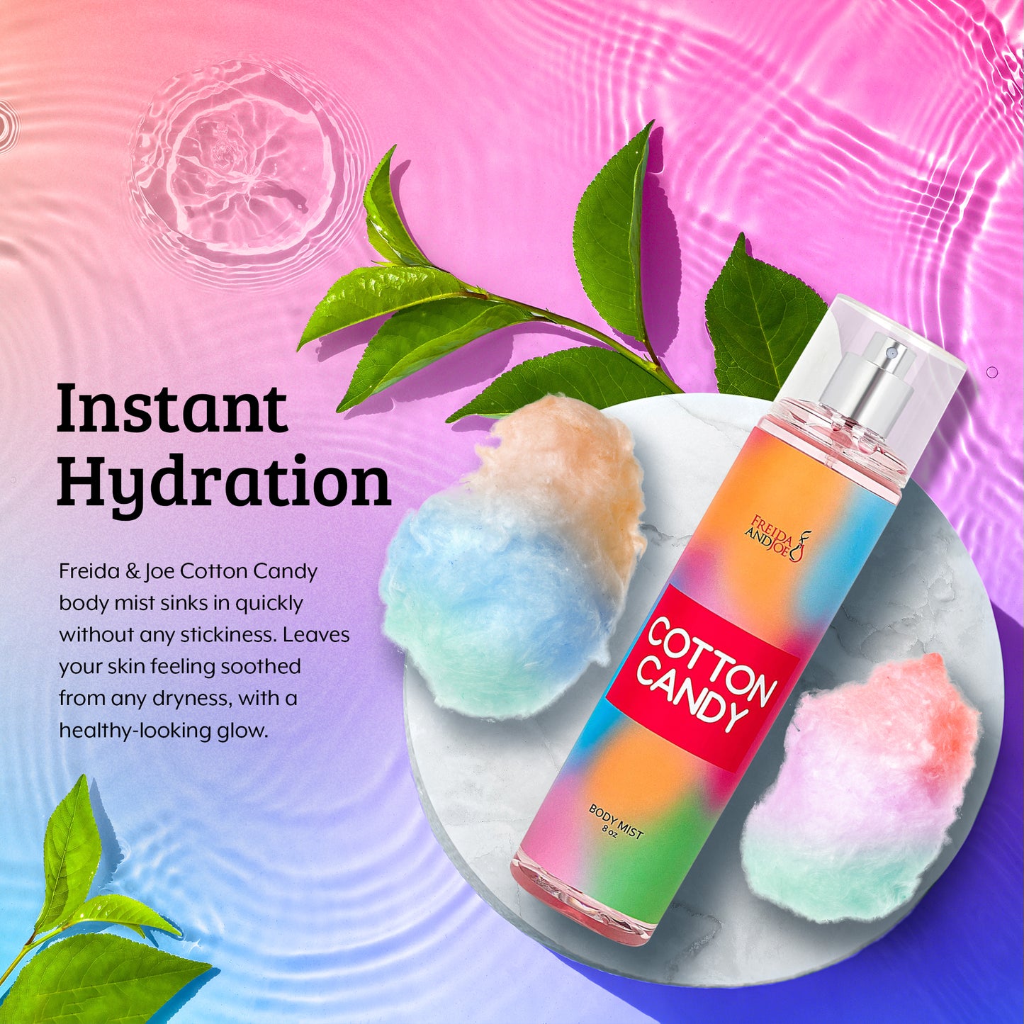 Cotton Candy Fragrance Body Mist in 8oz Spray Bottle