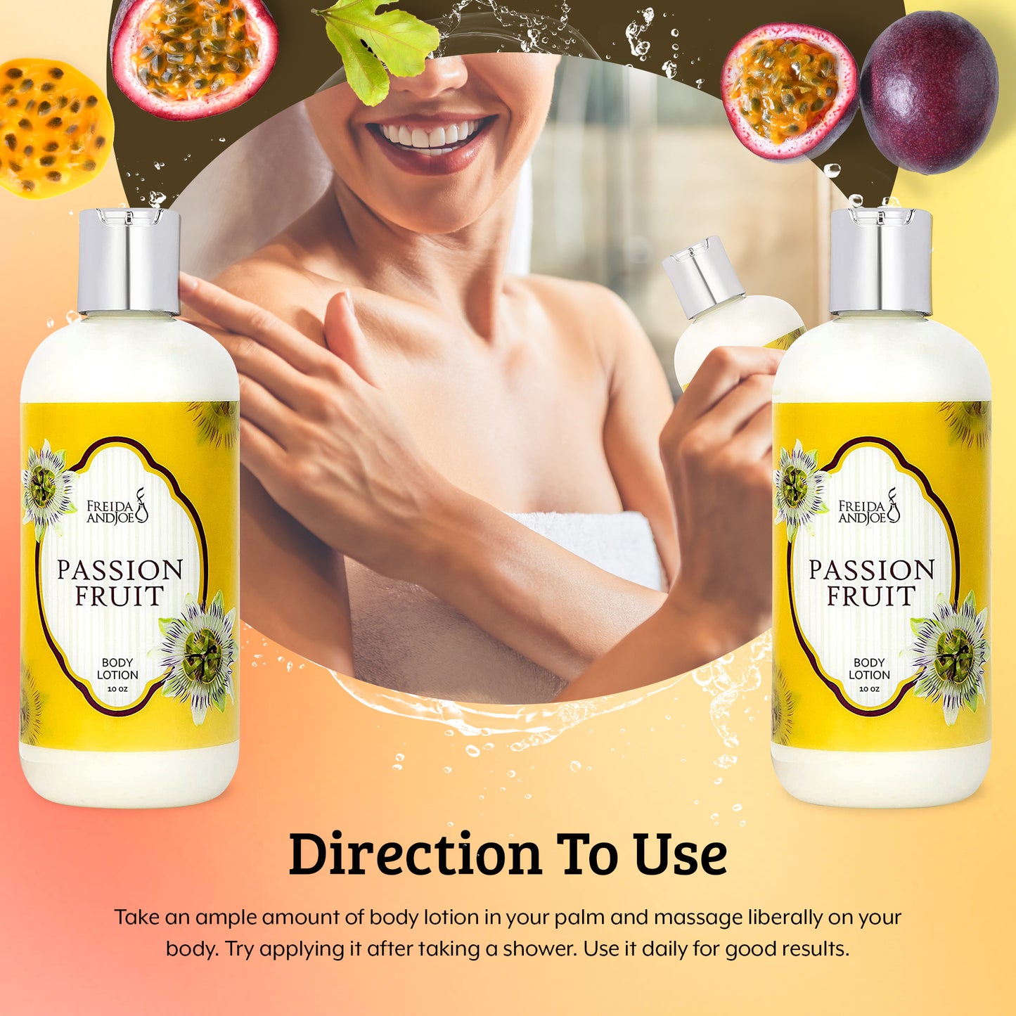 Passion Fruit Fragrance Body Lotion in 10oz Bottle