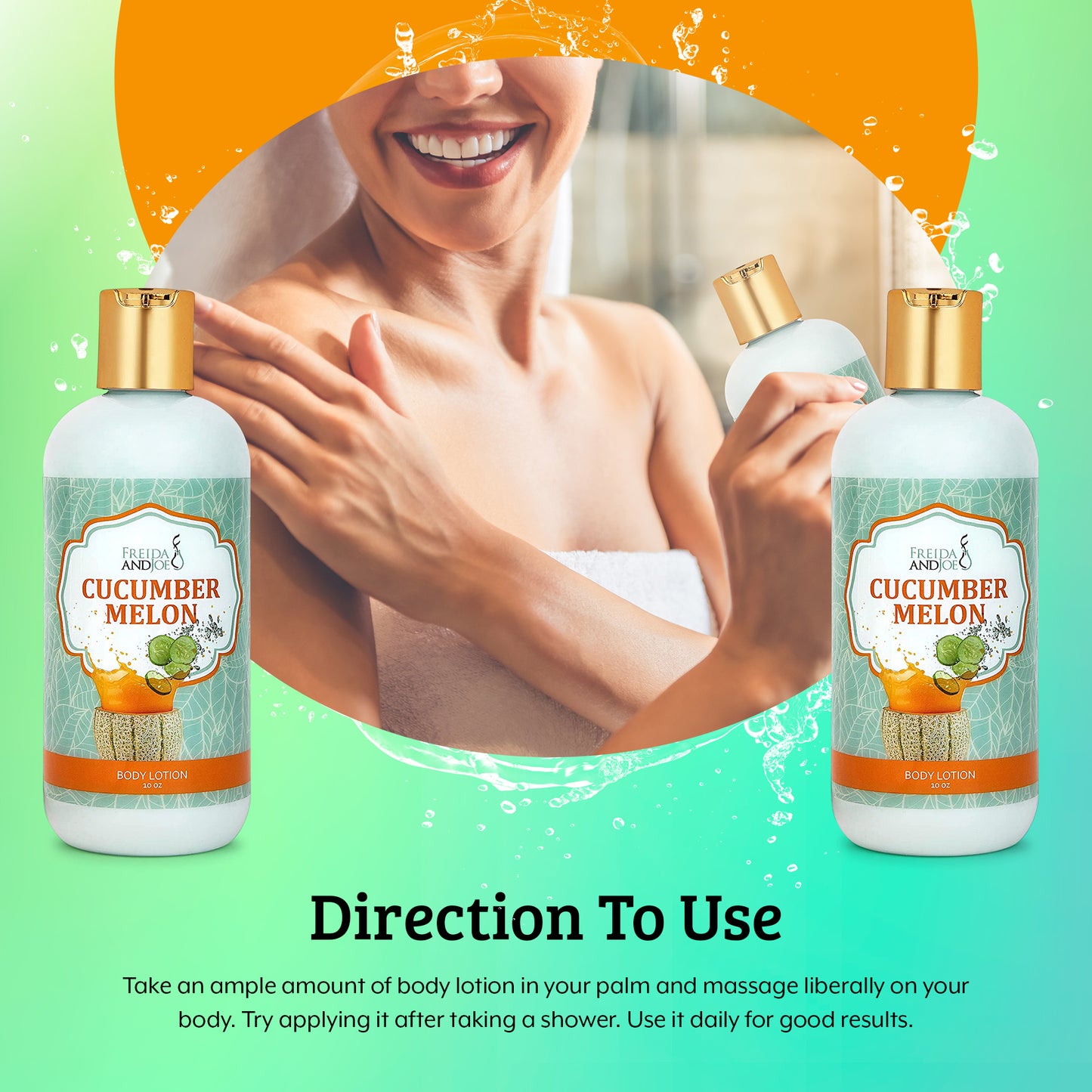 Cucumber Melon Fragrance Body Lotion in 10oz Bottle
