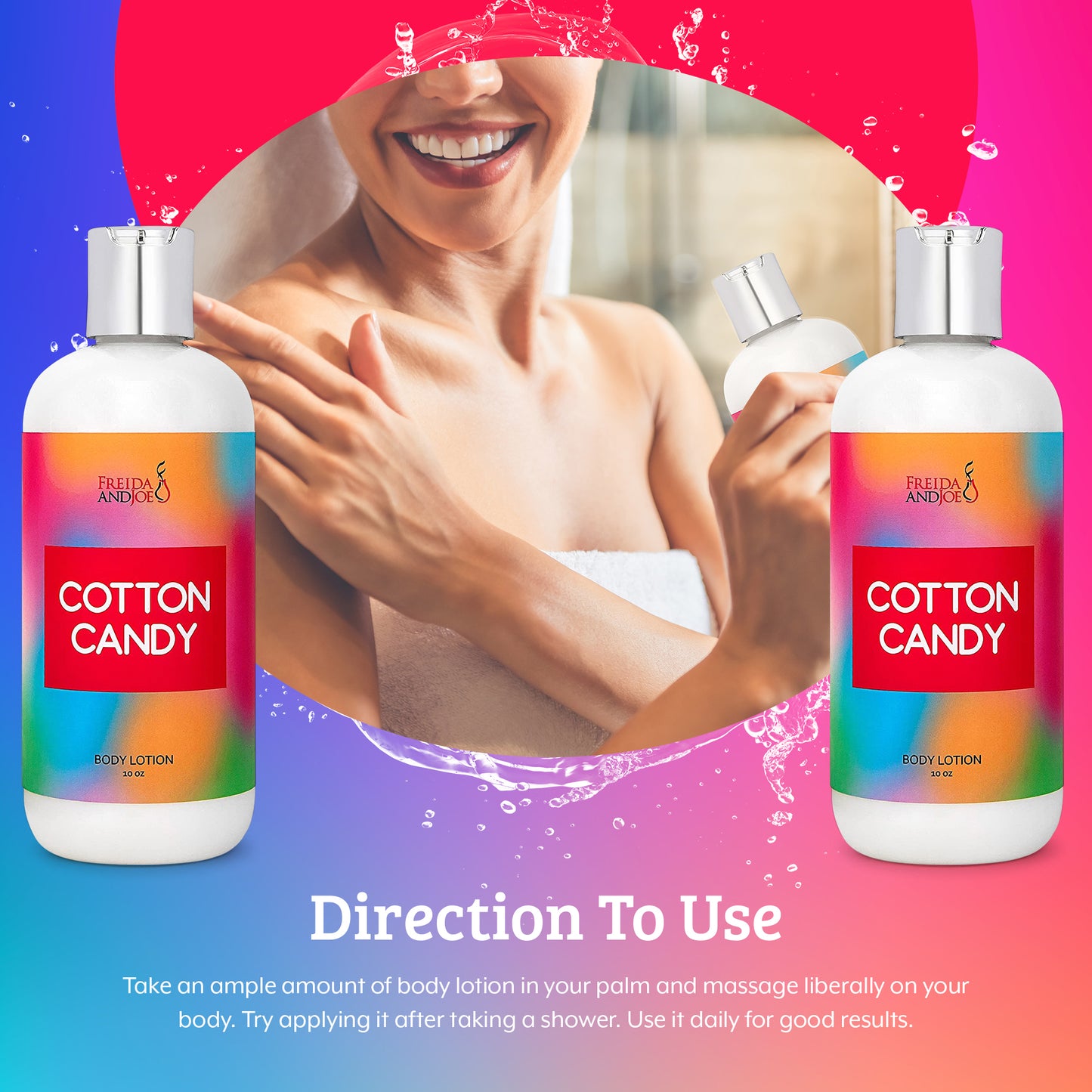 Cotton Candy Fragrance Body Lotion in 10oz Bottle