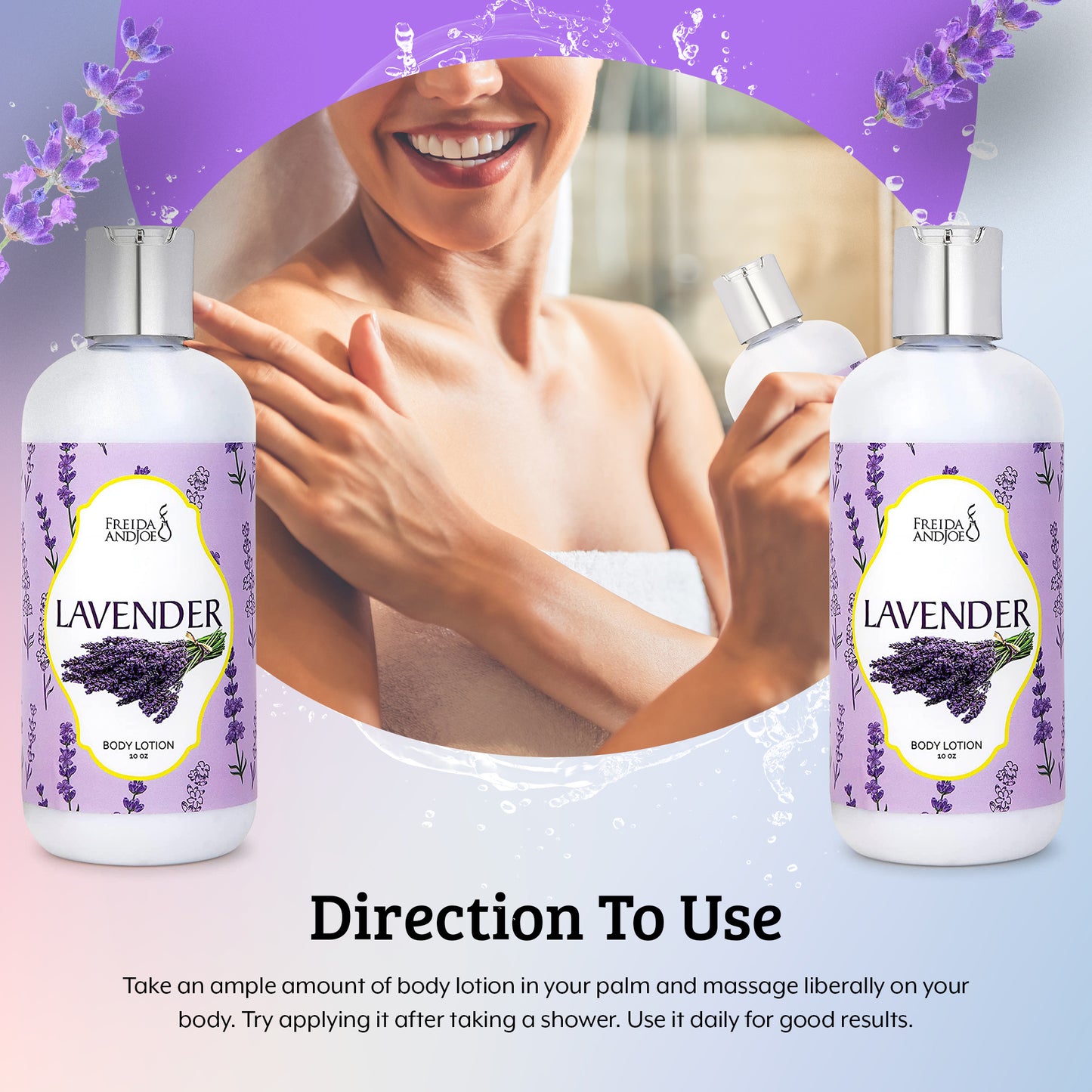 Lavender Fragrance Body Lotion in 10oz Bottle