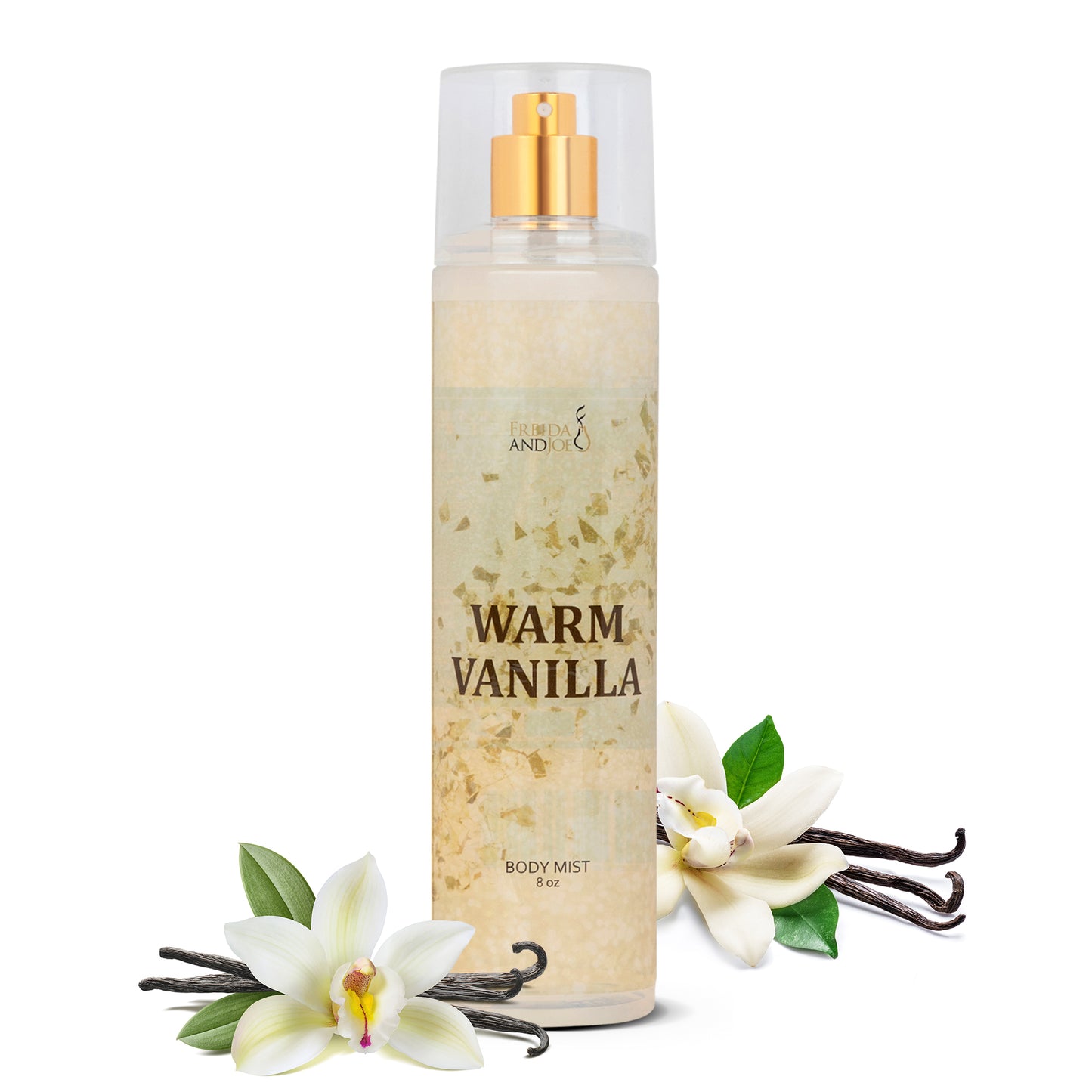 Warm Vanilla Fragrance Body Mist in 8oz Spray Bottle