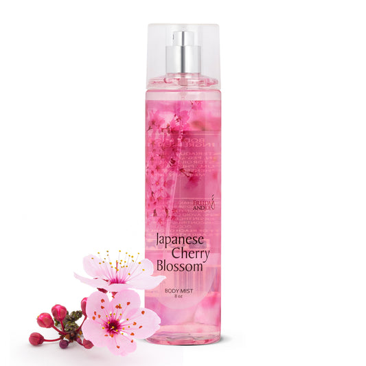 Japanese Cherry Blossom Fragrance Body Mist in 8oz Spray Bottle