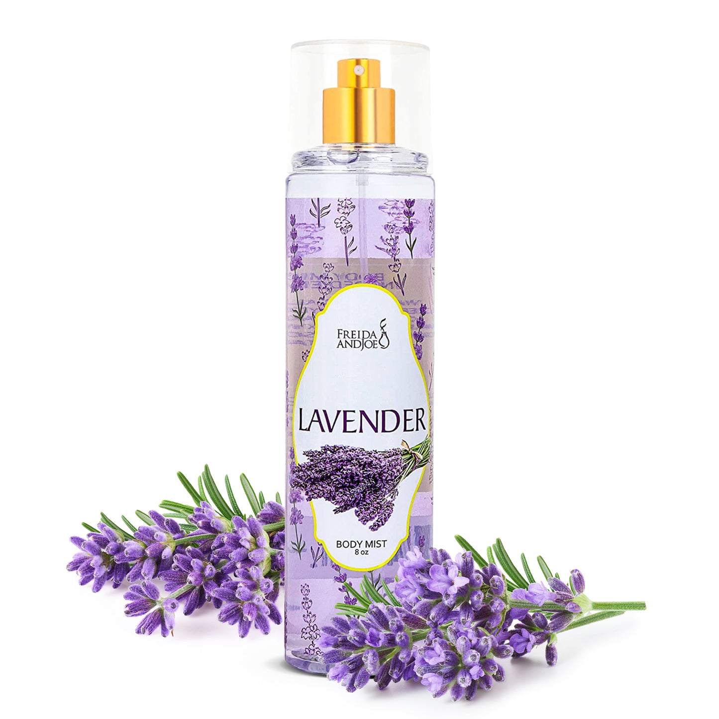 Lavender Fragrance Body Mist in 8oz Spray Bottle