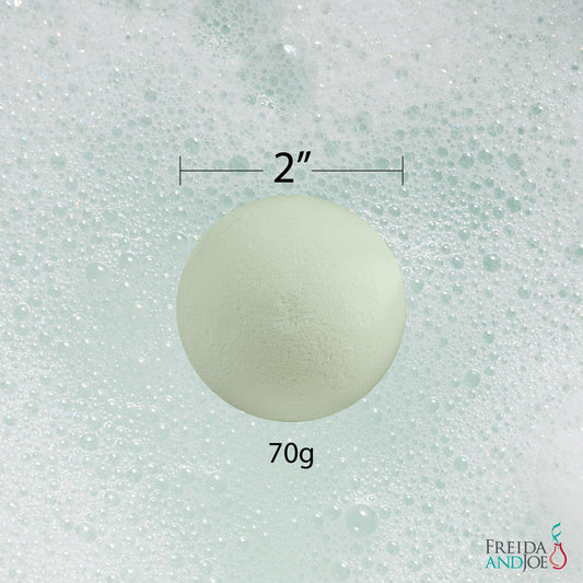 4 Bath Bombs with Essential Oils: Coconut, Cucumber Melon, Vanilla, Sandalwood.