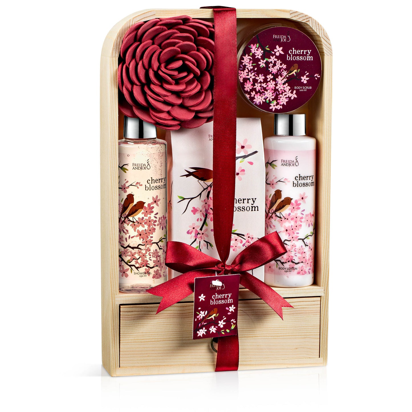 Elegant Modern Cherry Blossom Bath and Body Gift Set