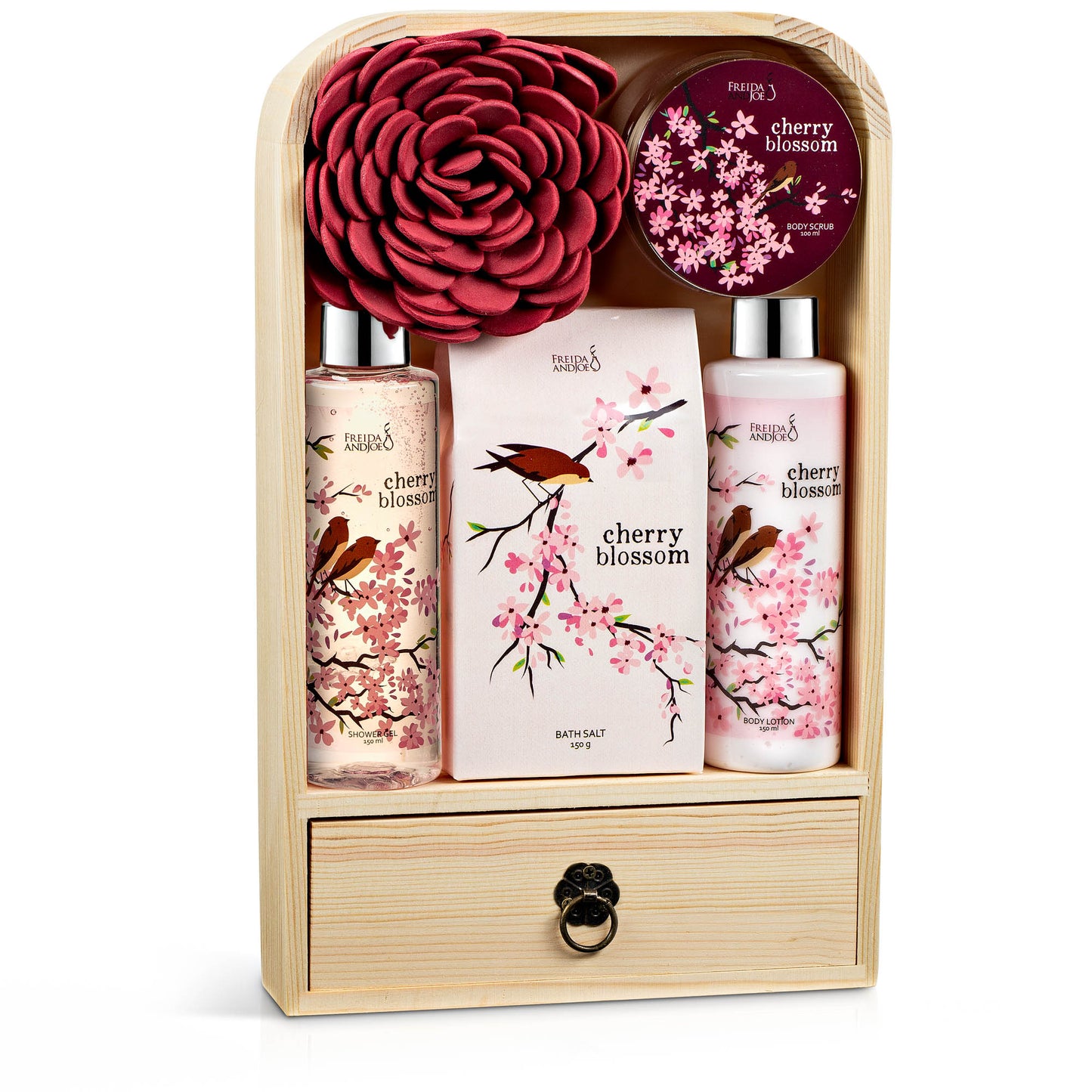 Elegant Modern Cherry Blossom Bath and Body Gift Set