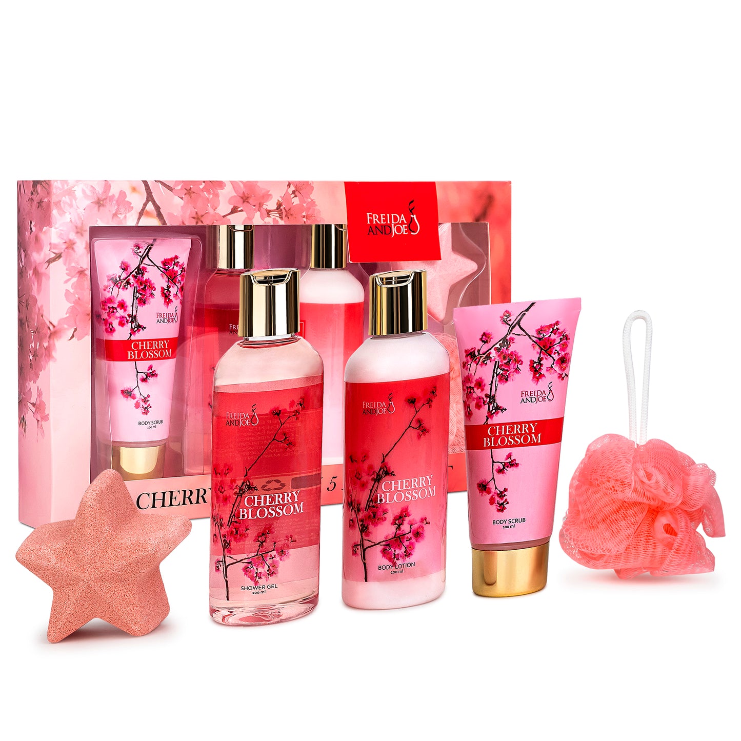 Cherry Blossom 5-Piece Bath and Body Gift Box Set