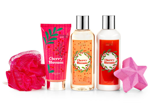 Cherry Blossom 5-Piece Bath and Body Collection Gift Box Set