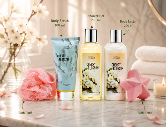 Cherry Blossom Spa Gift Box for Women – Luxury Bath & Body Gift Set