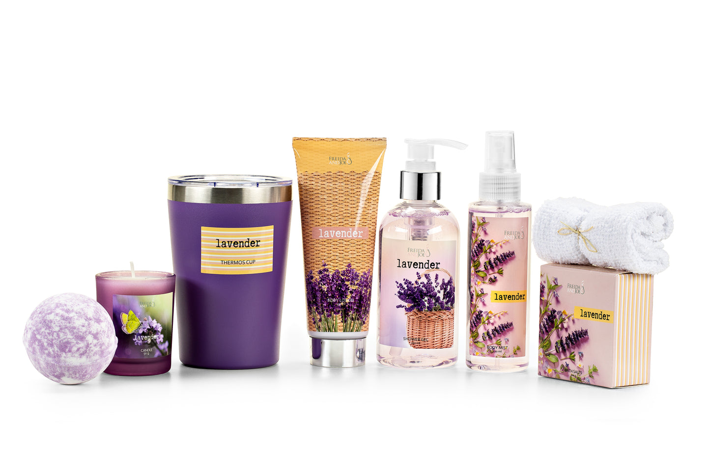 Lavender Ultimate Spa Box – Mother's Day Spa Gift Basket for Mom, Luxury Bath & Body Set, Lavender Scented Self Care Kit