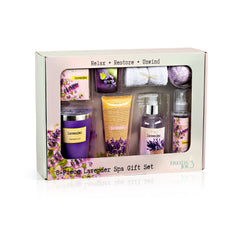 Lavender Ultimate Spa Box – Mother's Day Spa Gift Basket for Mom, Luxury Bath & Body Set, Lavender Scented Self Care Kit