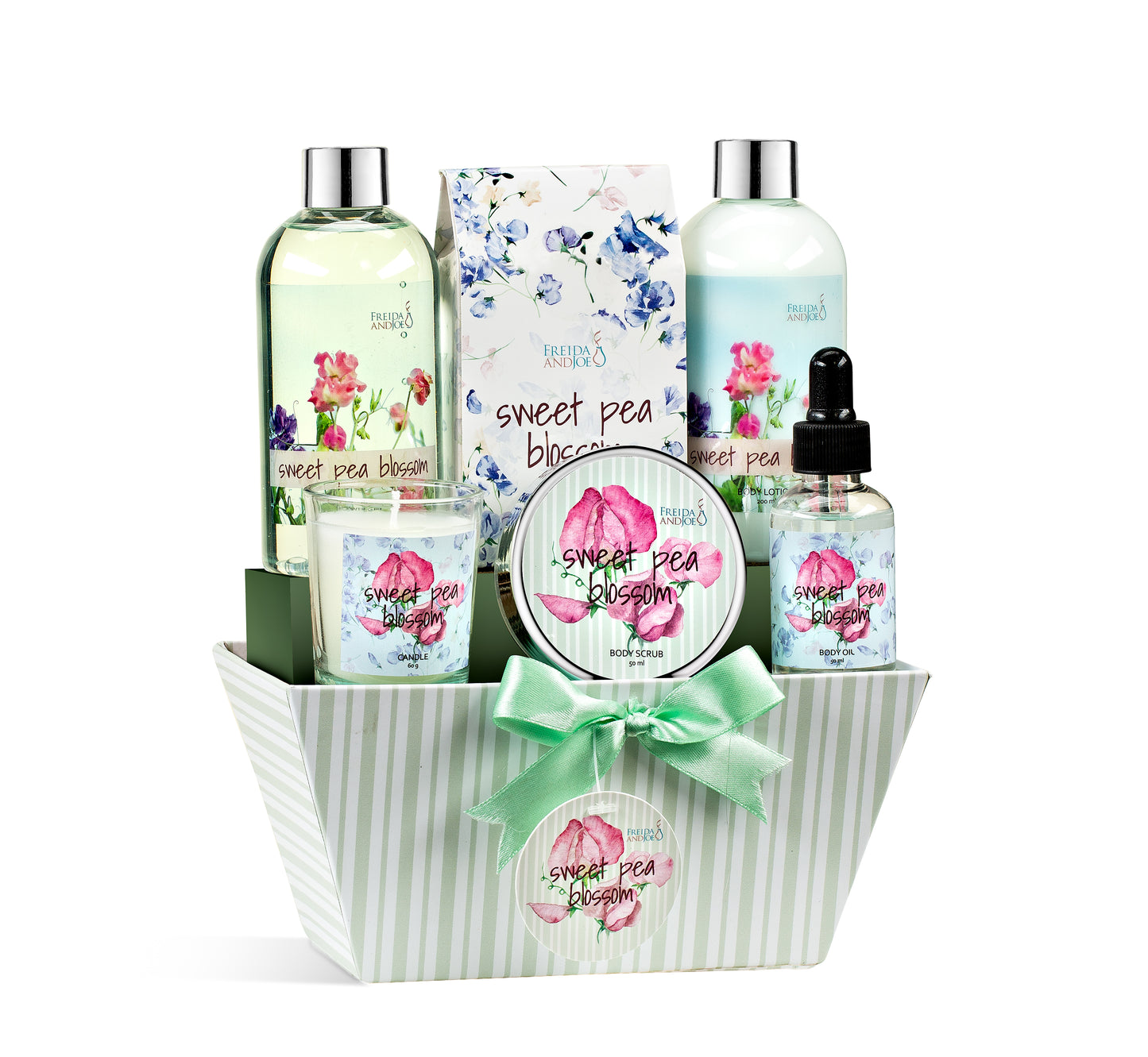 Sweet Floral Blossom Spa Gift Basket for Women – Mother’s Day Bath & Body Gift Set