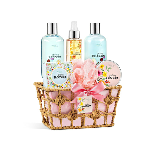 Spring Blossom Spa Gift Basket for Women – Mother’s Day Bath & Body Gift Set