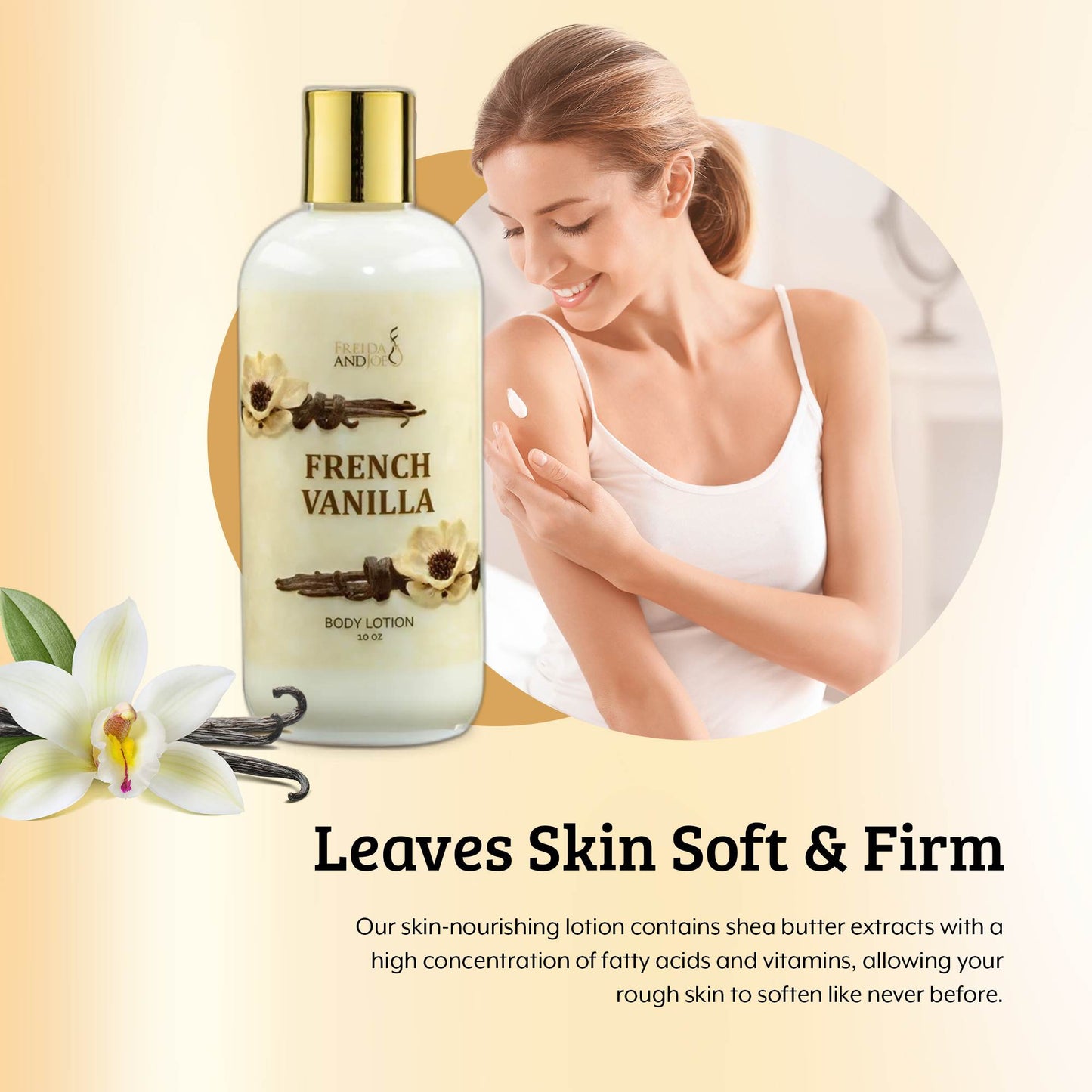 French Vanilla Fragrance Body Lotion in 10oz Bottle