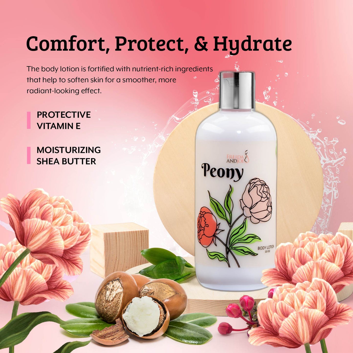 Peony Fragrance Body Lotion in 10oz Bottle