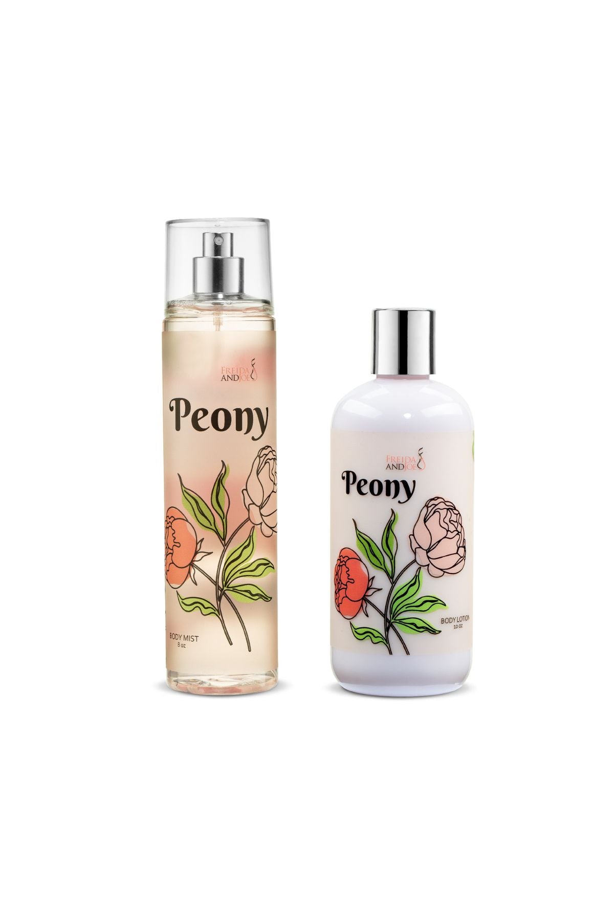 Peony Fragrance 10oz Body Lotion and 8oz Body Mist Spray Bundle