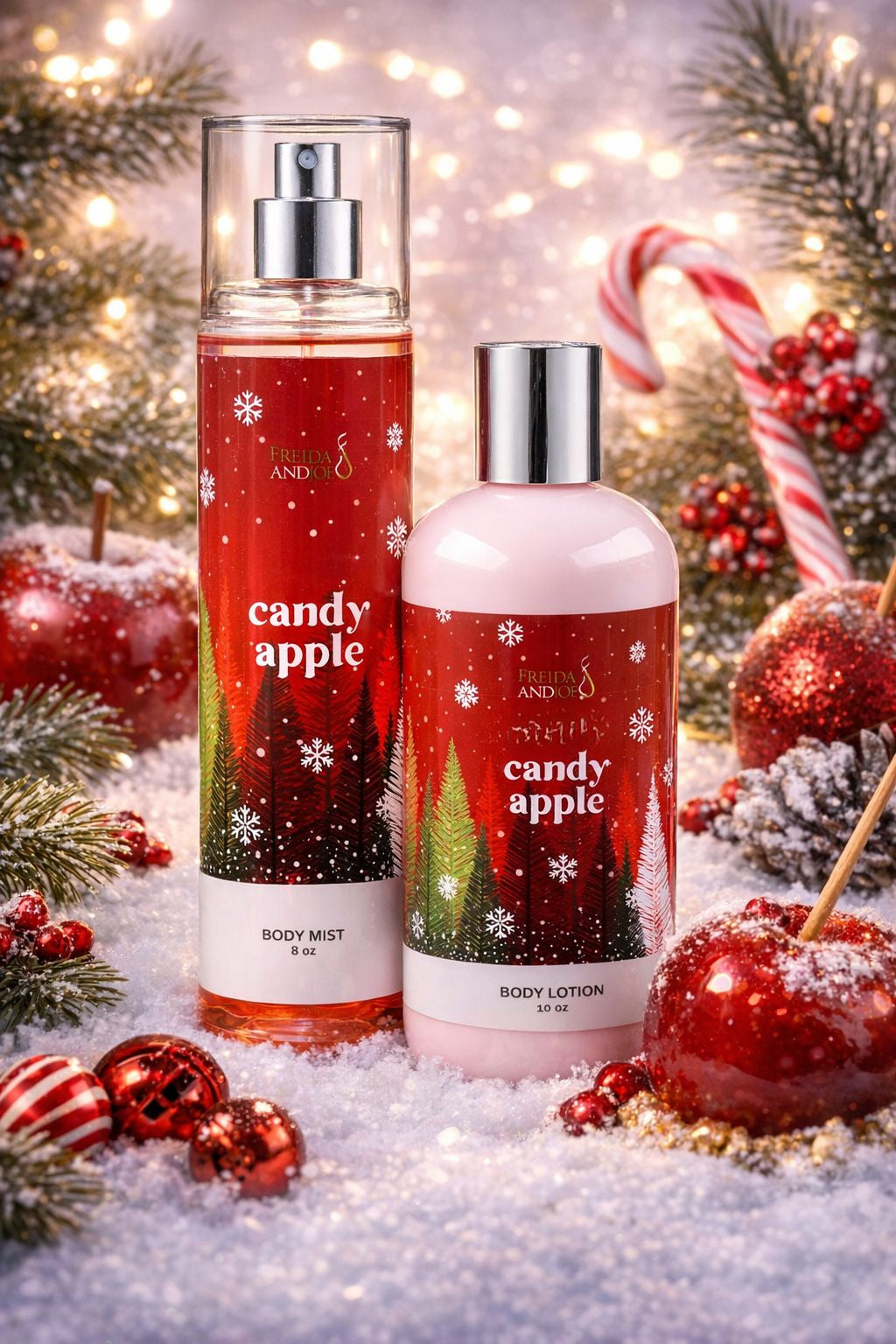 Candy Apple Fragrance 10oz Body Lotion and 8oz Body Mist Spray Bundle