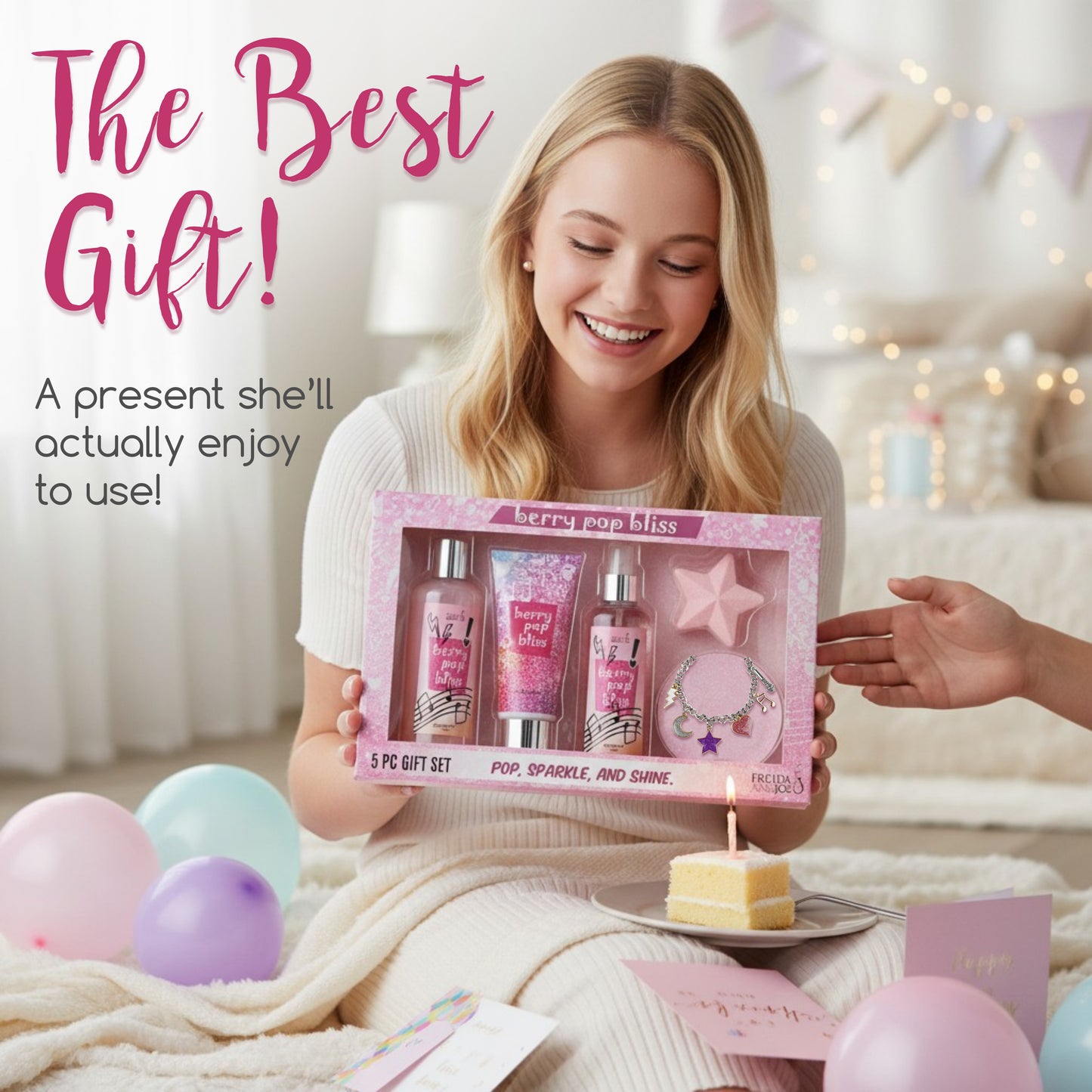 Berry Pop Bliss Teen Spa Gift Set – 5piece Bath and Body Gift Set