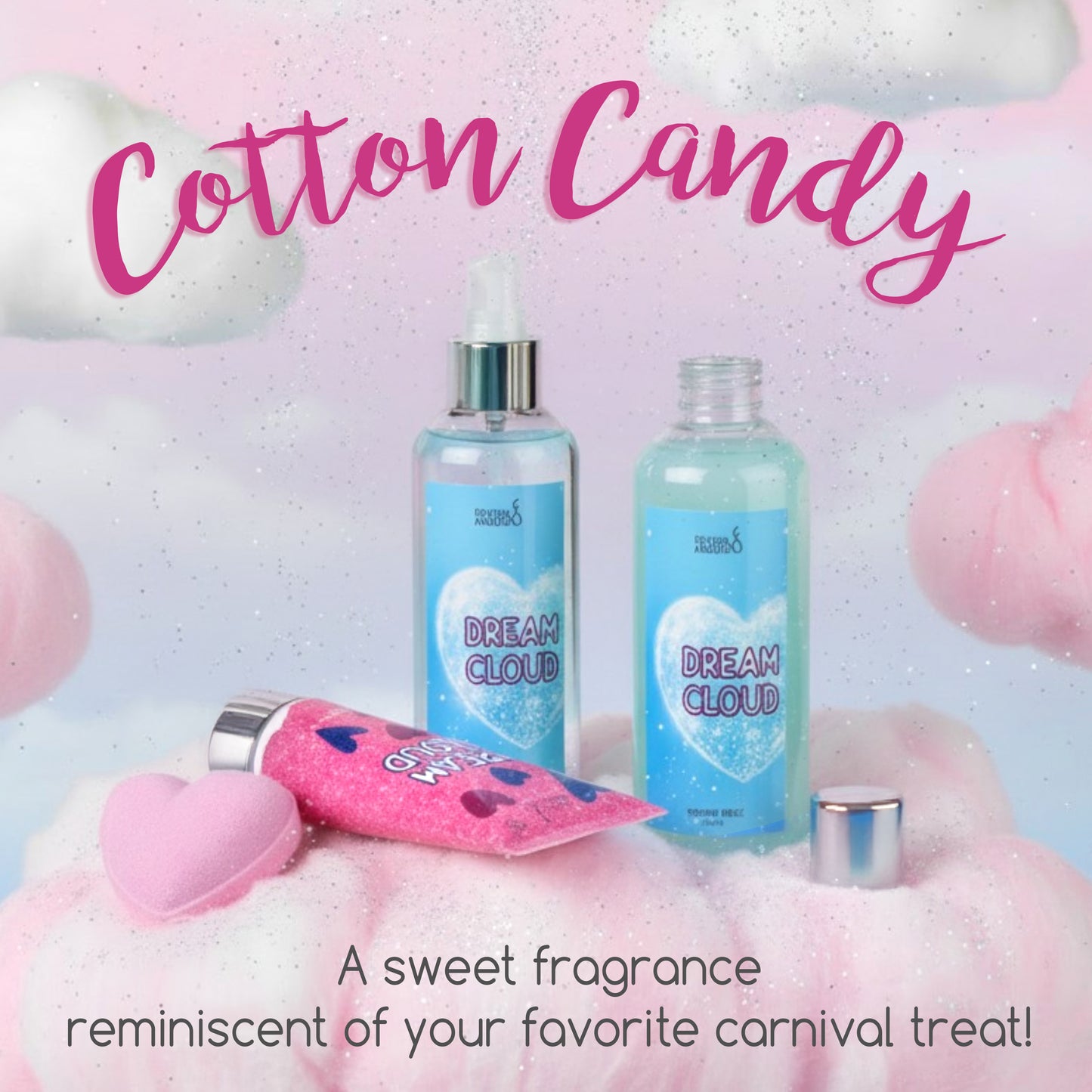 Dream Cloud Teen Spa Gift Set – 5piece Bath and Body Gift Set