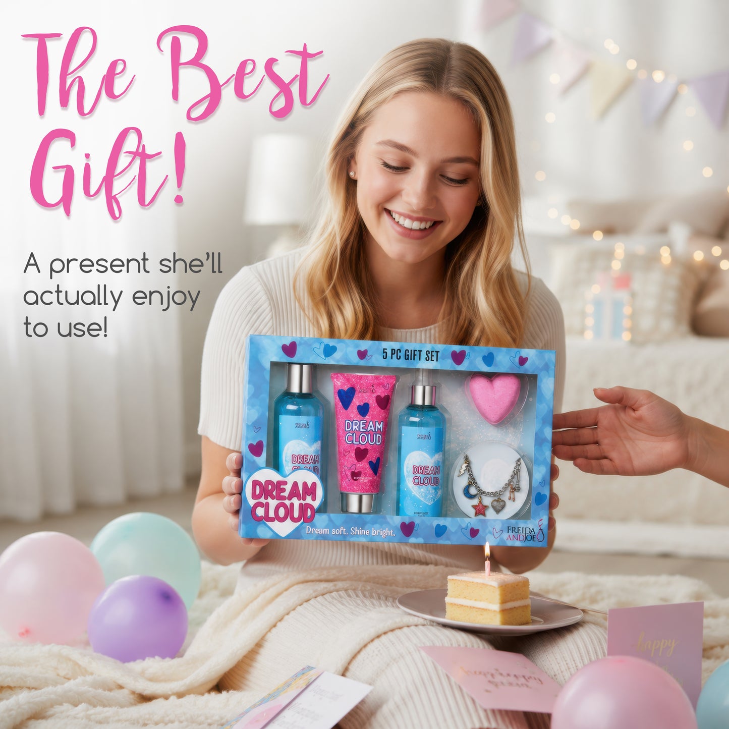 Dream Cloud Teen Spa Gift Set – 5piece Bath and Body Gift Set