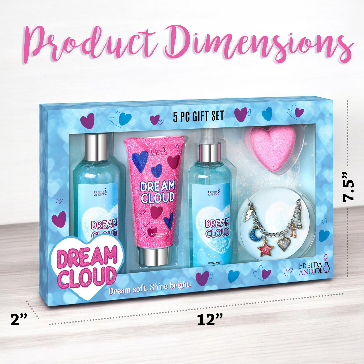 Dream Cloud Teen Spa Gift Set – 5piece Bath and Body Gift Set